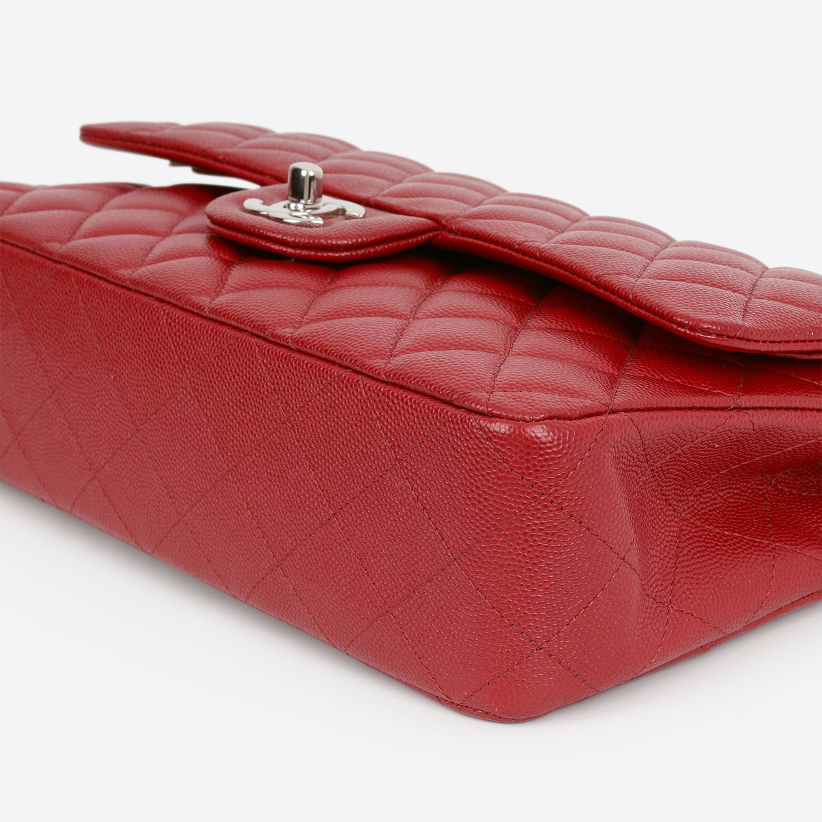 Chanel Medium Classic Flap - Red Caviar | Silver Hardware