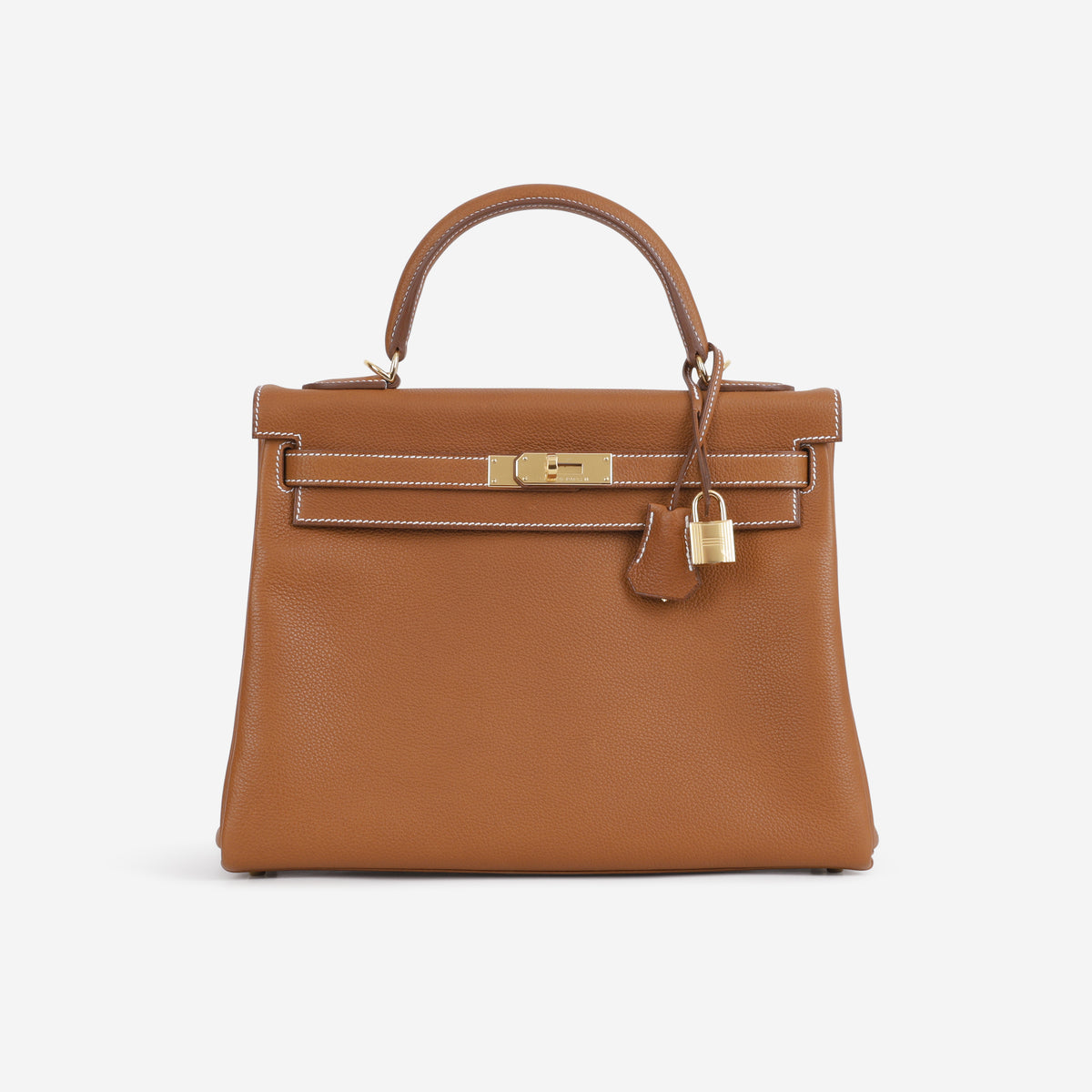 Hermès Kelly 32 - Fauve Barenia Faubourg | Gold Hardware