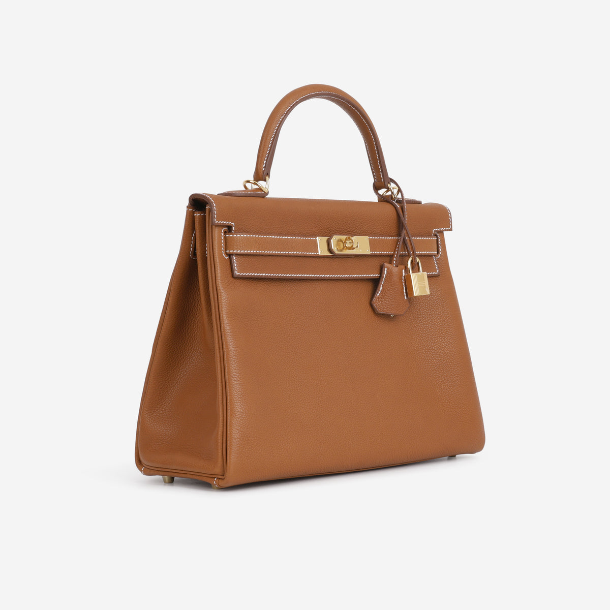 Hermès Kelly 32 - Fauve Barenia Faubourg | Gold Hardware