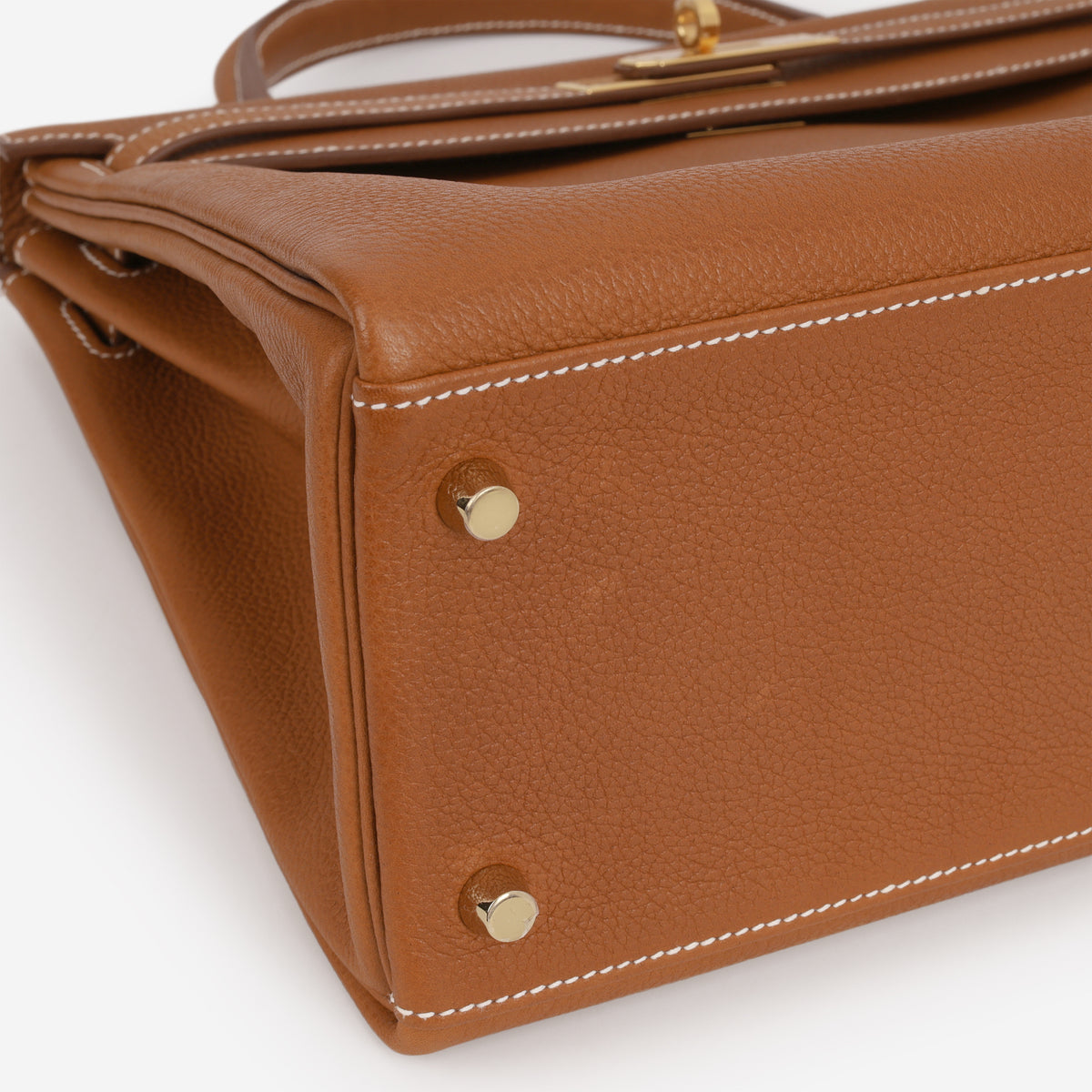 Hermès Kelly 32 - Fauve Barenia Faubourg | Gold Hardware