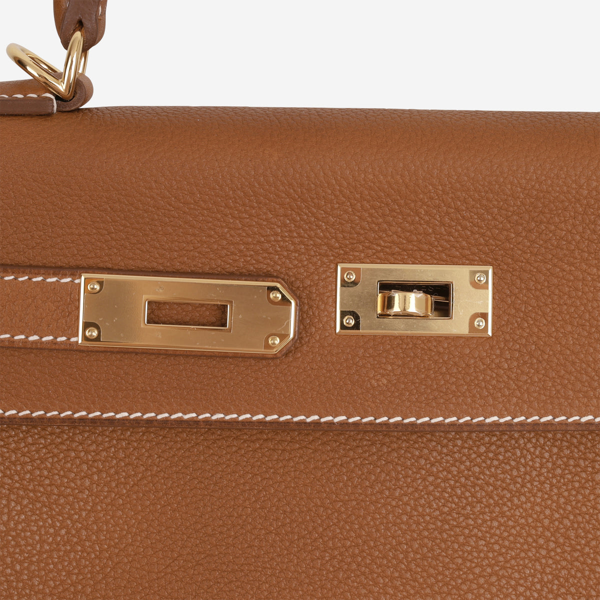 Hermès Kelly 32 - Fauve Barenia Faubourg | Gold Hardware