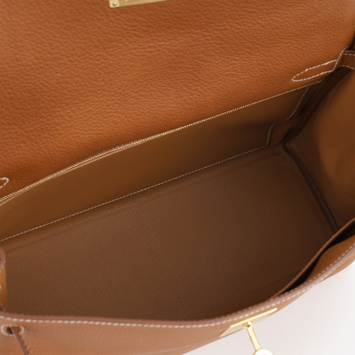 Hermès Kelly 32 - Fauve Barenia Faubourg | Gold Hardware