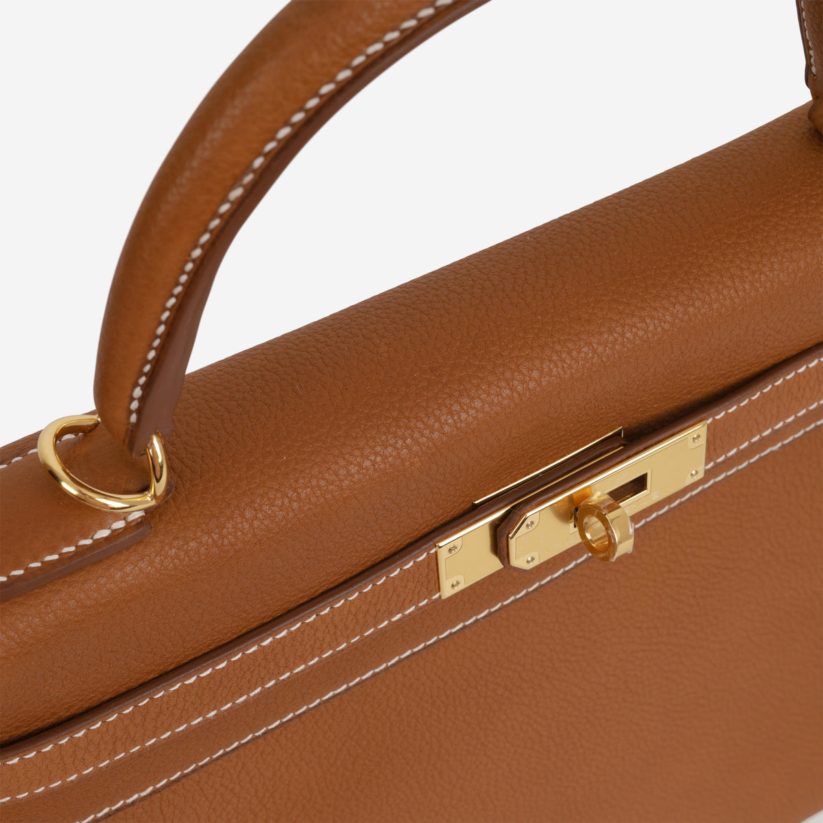 Hermès Kelly 32 - Fauve Barenia Faubourg | Gold Hardware