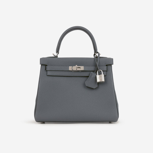 Hermès Kelly 25 - Gris Misty Togo | Palladium Hardware
