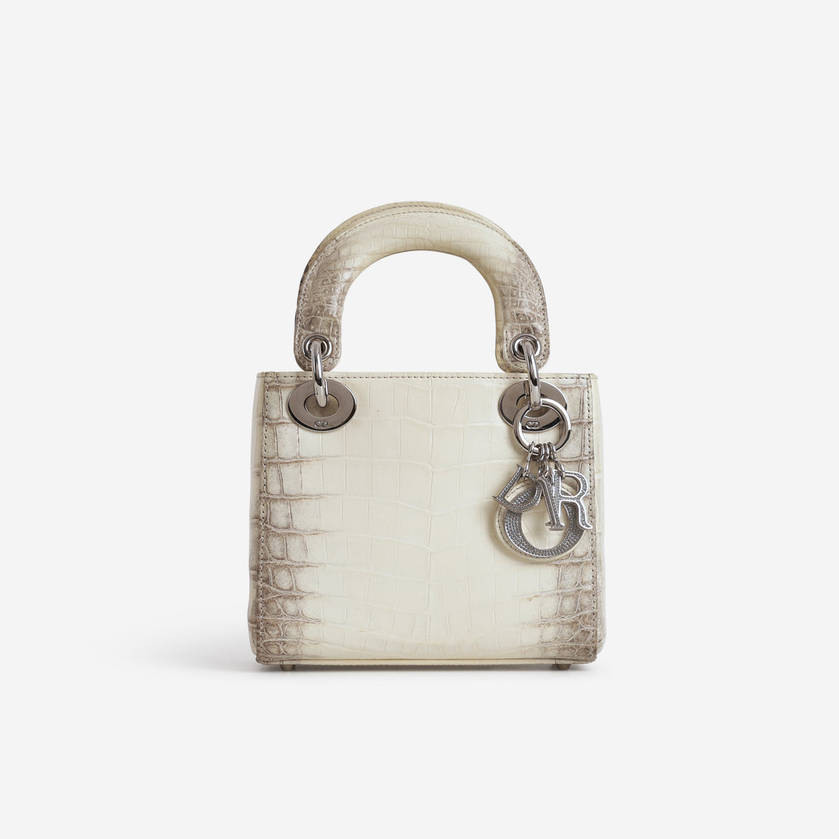 Dior Mini Lady Dior - Himalayan Crocodile Niloticus Diamante | Silver Hardware