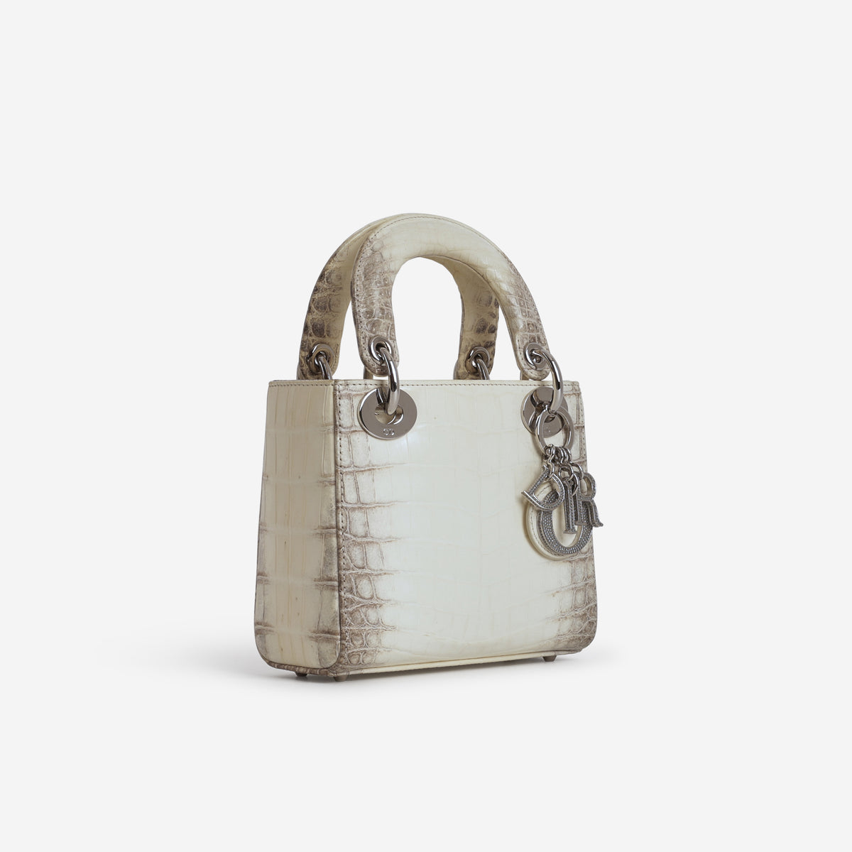 Dior Mini Lady Dior - Himalayan Crocodile Niloticus Diamante | Silver Hardware