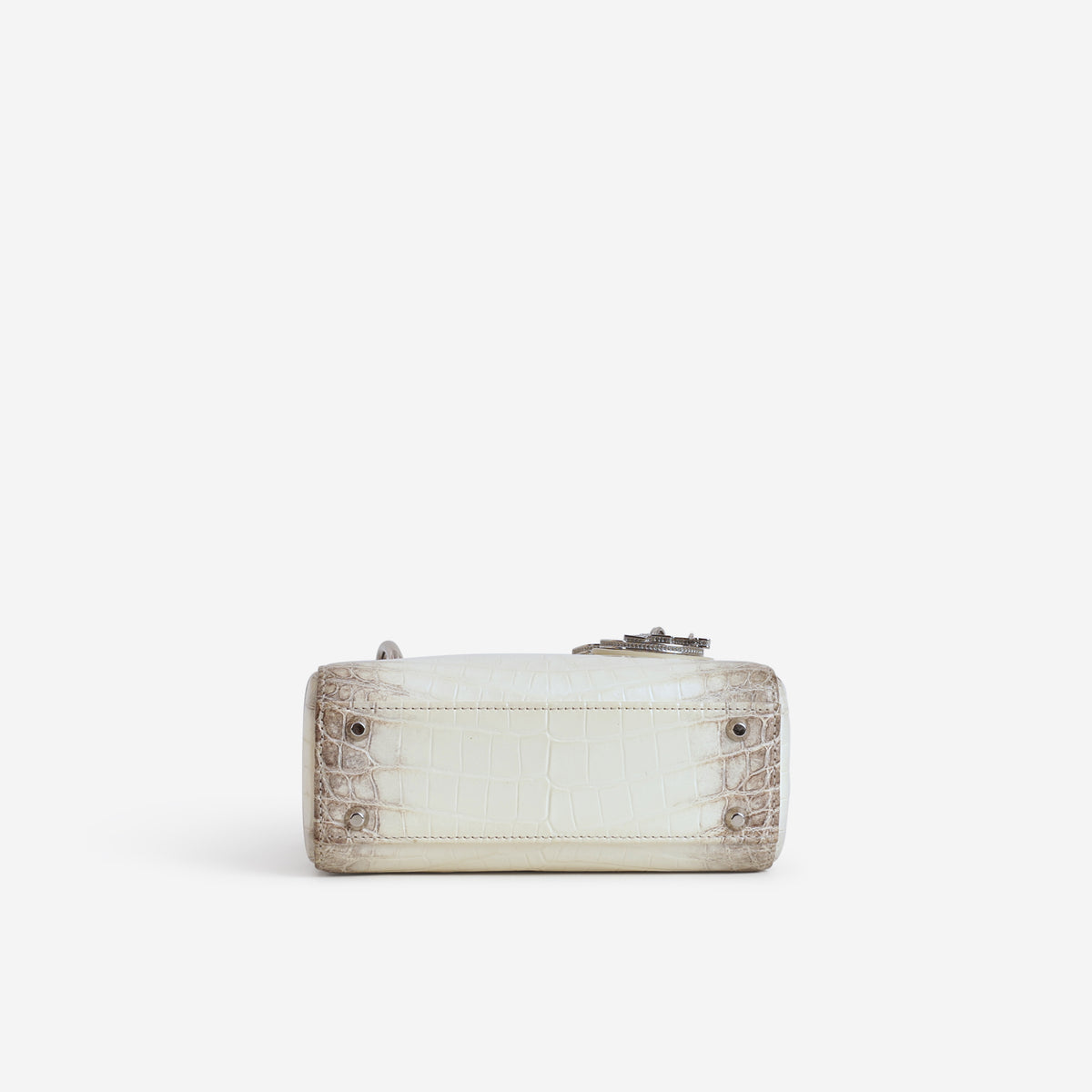 Dior Mini Lady Dior - Himalayan Crocodile Niloticus Diamante | Silver Hardware
