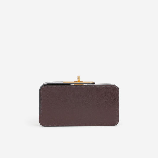 Hermès Sanglons Clutch - Rouge Sellier Chevre Chamkila | Gold Hardware
