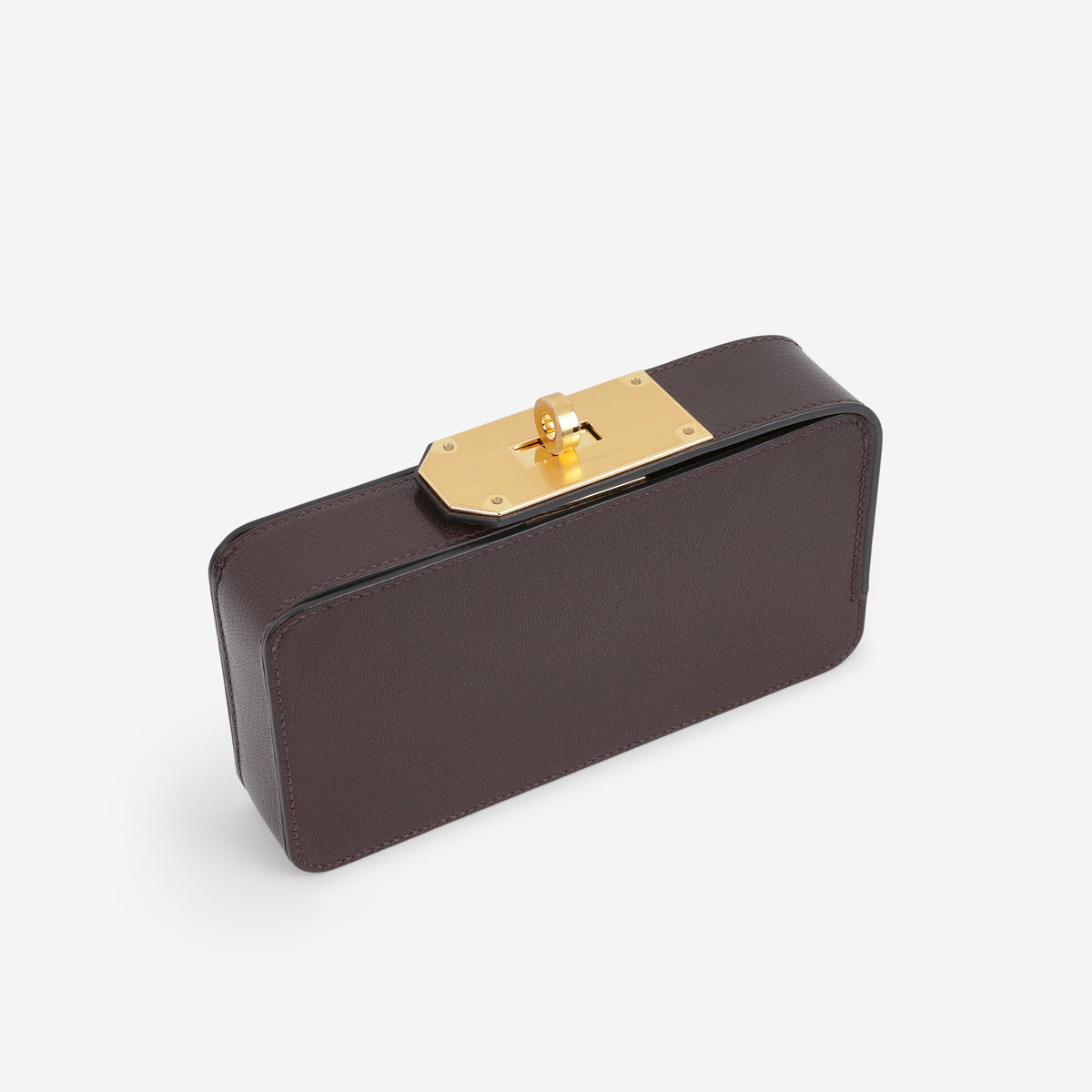 Hermès Sanglons Clutch - Rouge Sellier Chevre Chamkila | Gold Hardware