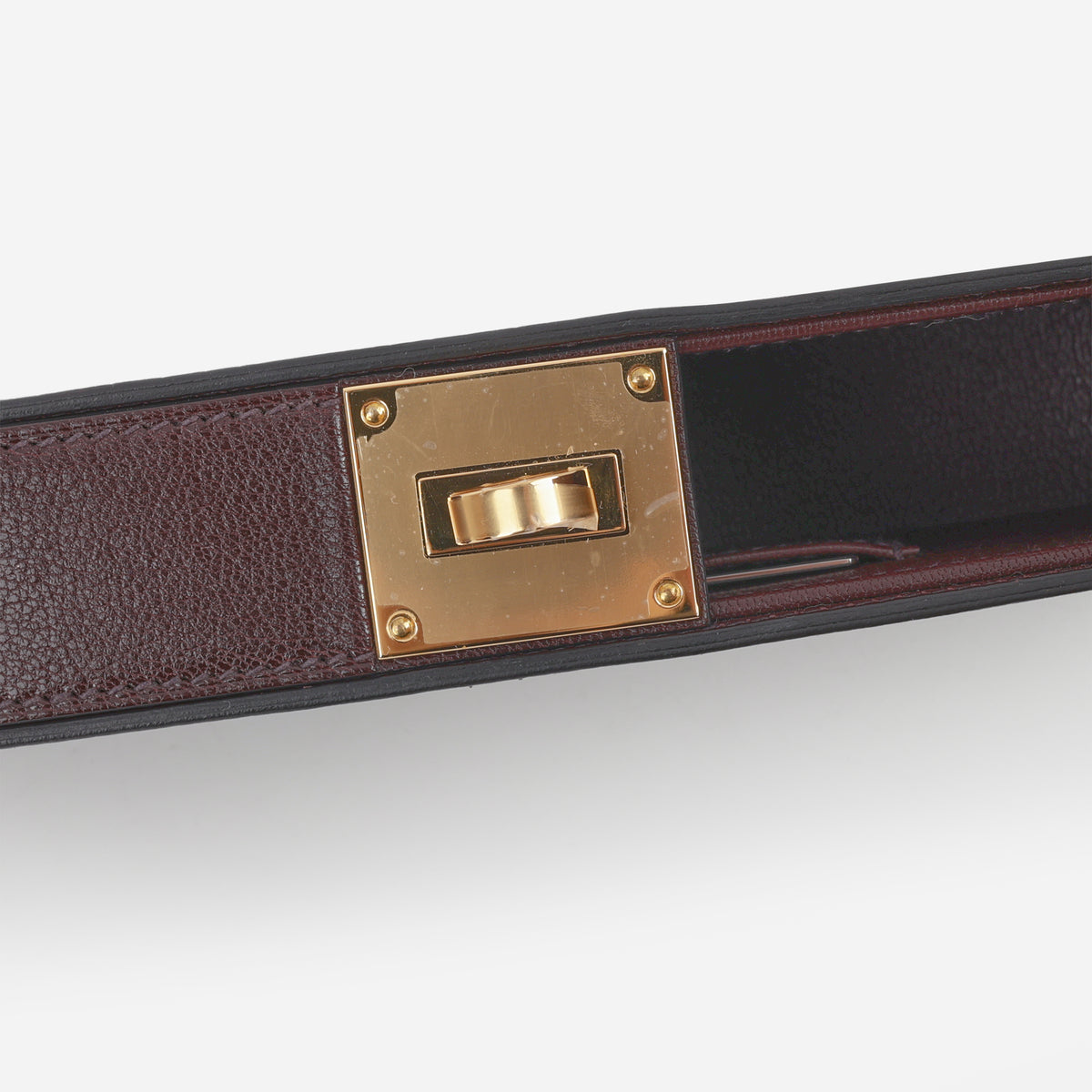 Hermès Sanglons Clutch - Rouge Sellier Chevre Chamkila | Gold Hardware