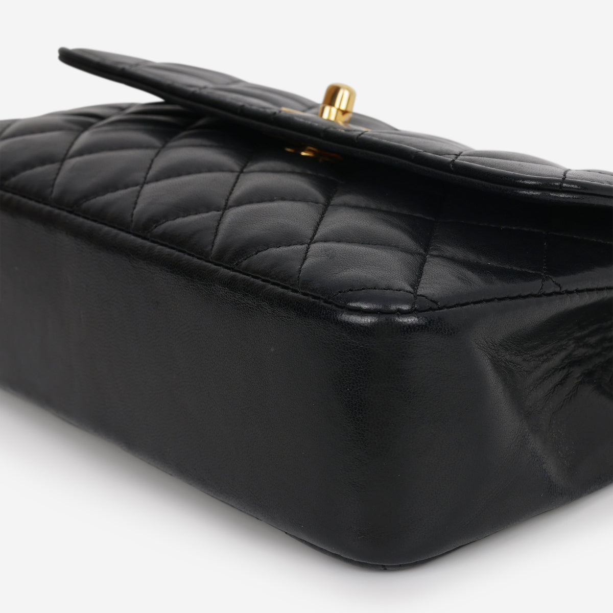 Chanel Vintage Mini Rectangular - Black Lambskin | Gold Hardware