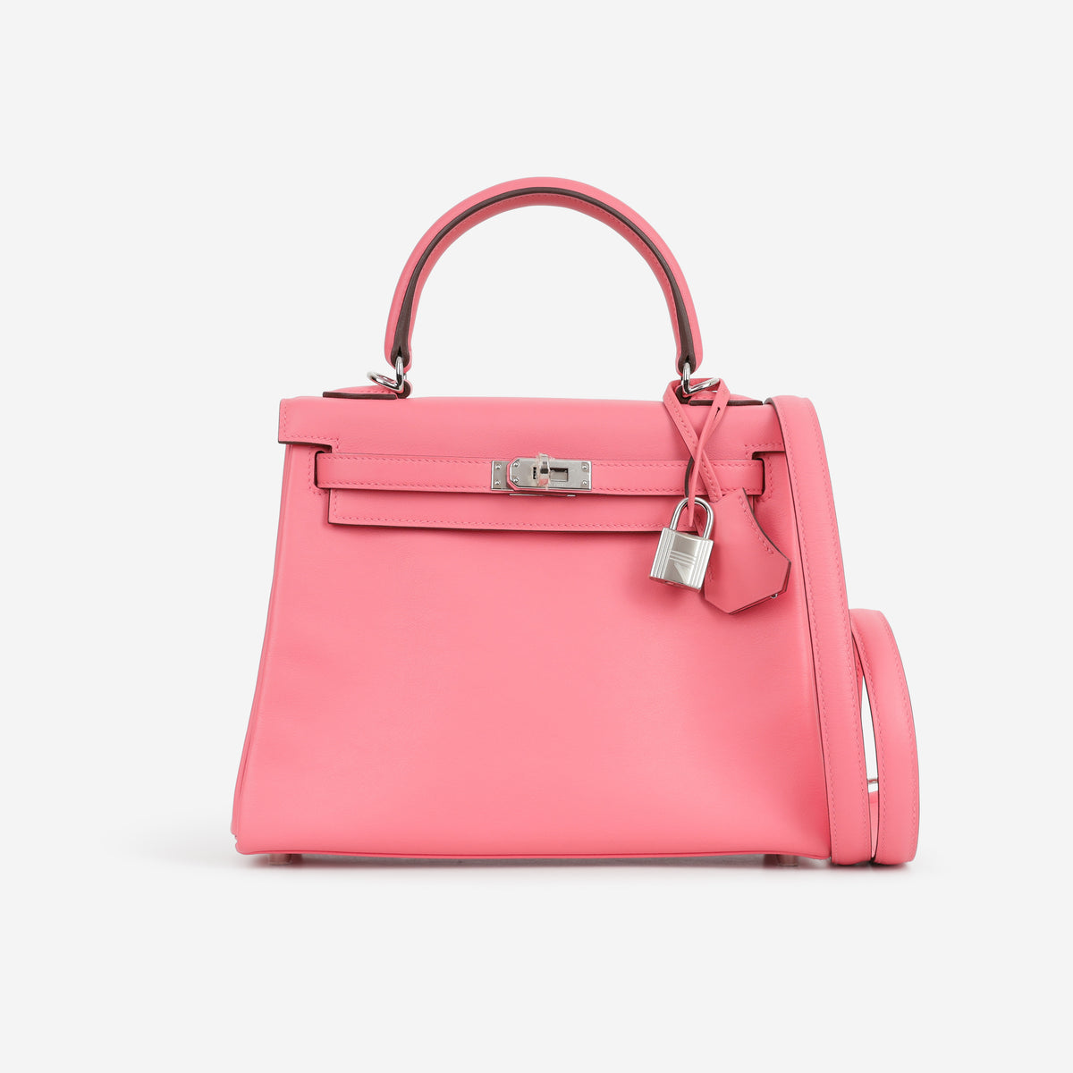 Hermès Kelly 25 - Rose Azalee Swift | Palladium Hardware