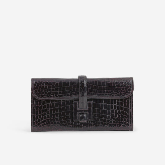 Hermès Jige 29 Clutch - Iris Matte Crocodile Niloticus