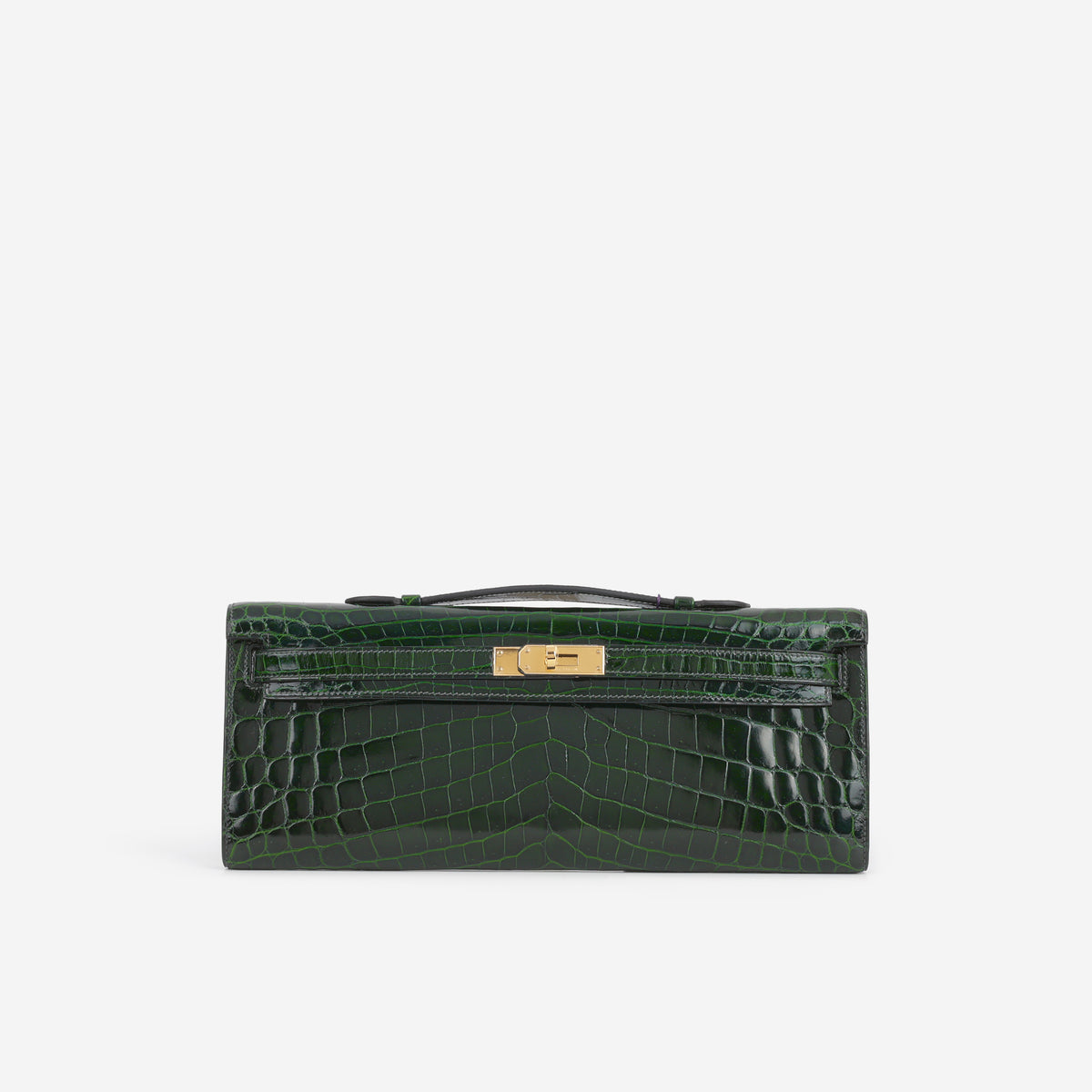 Hermès Kelly Cut - Vert Emeraude Crocodile Niloticus | Gold Hardware