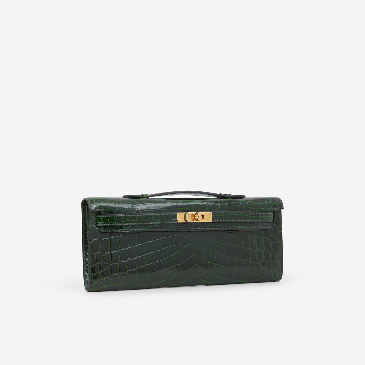 Hermès Kelly Cut - Vert Emeraude Crocodile Niloticus | Gold Hardware