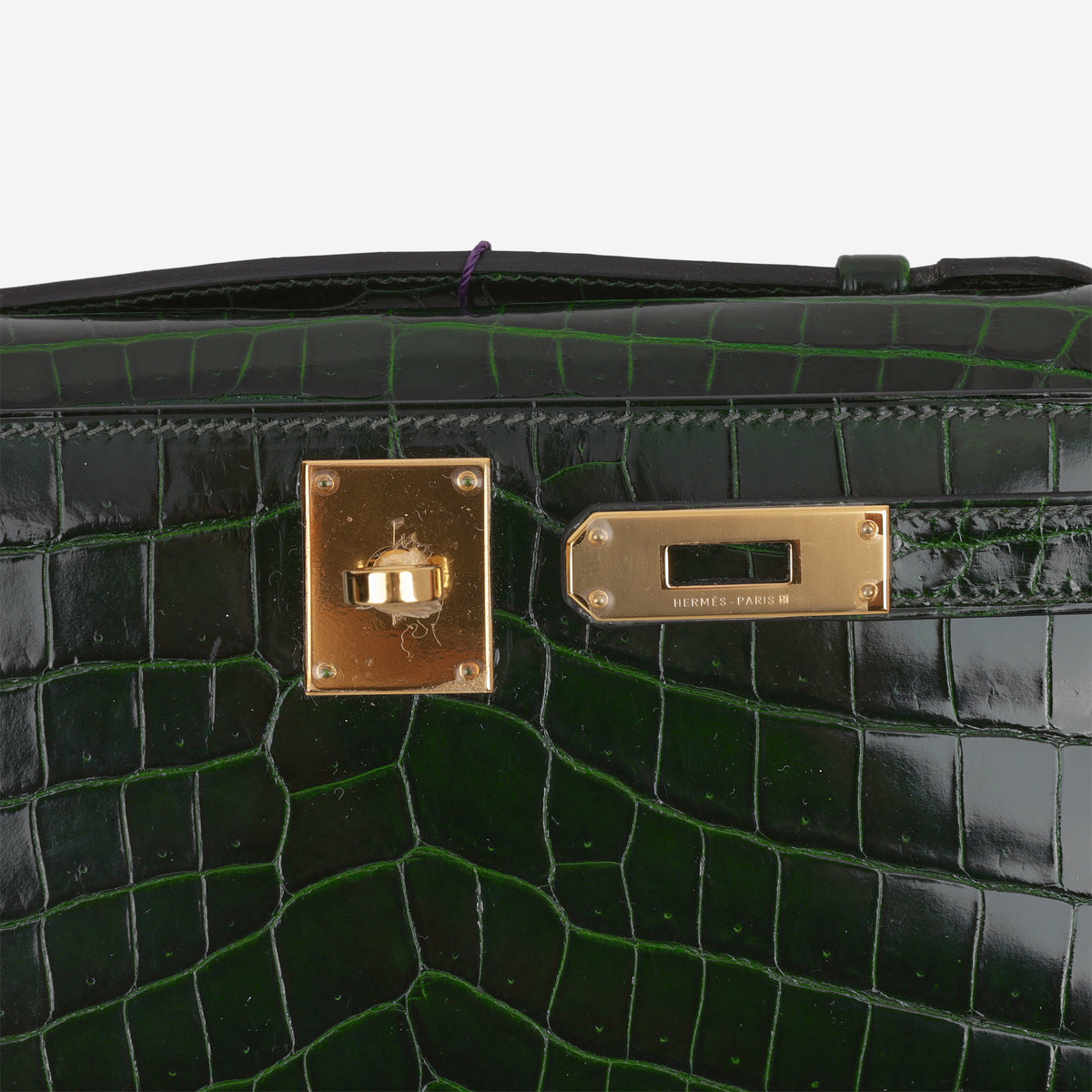 Hermès Kelly Cut - Vert Emeraude Crocodile Niloticus | Gold Hardware