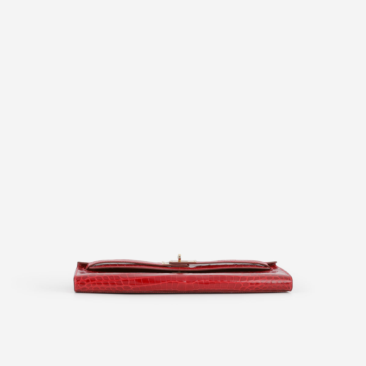 Hermès Kelly Cut - Rouge H Crocodile Niloticus | Permabrass Hardware