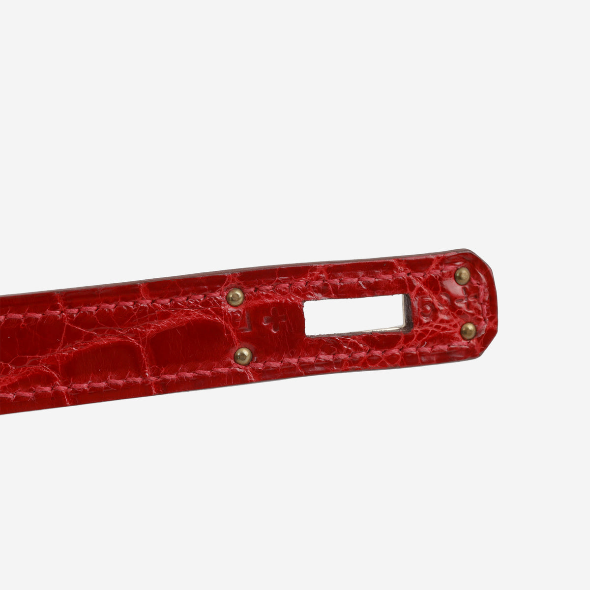 Hermès Kelly Cut - Rouge H Crocodile Niloticus | Permabrass Hardware