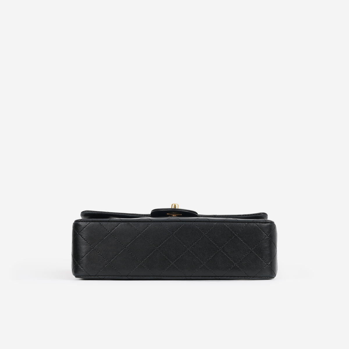 Chanel Vintage Square Flap Bag - Black Lambskin | Gold Hardware