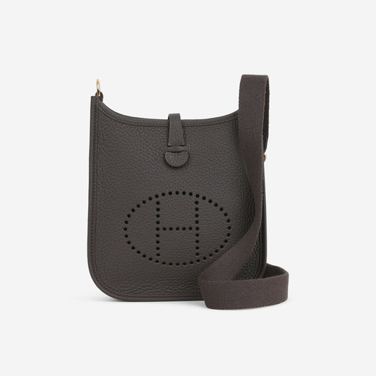 Hermès Mini Evelyne 16 - Bai Brun Clemence | Gold Hardware