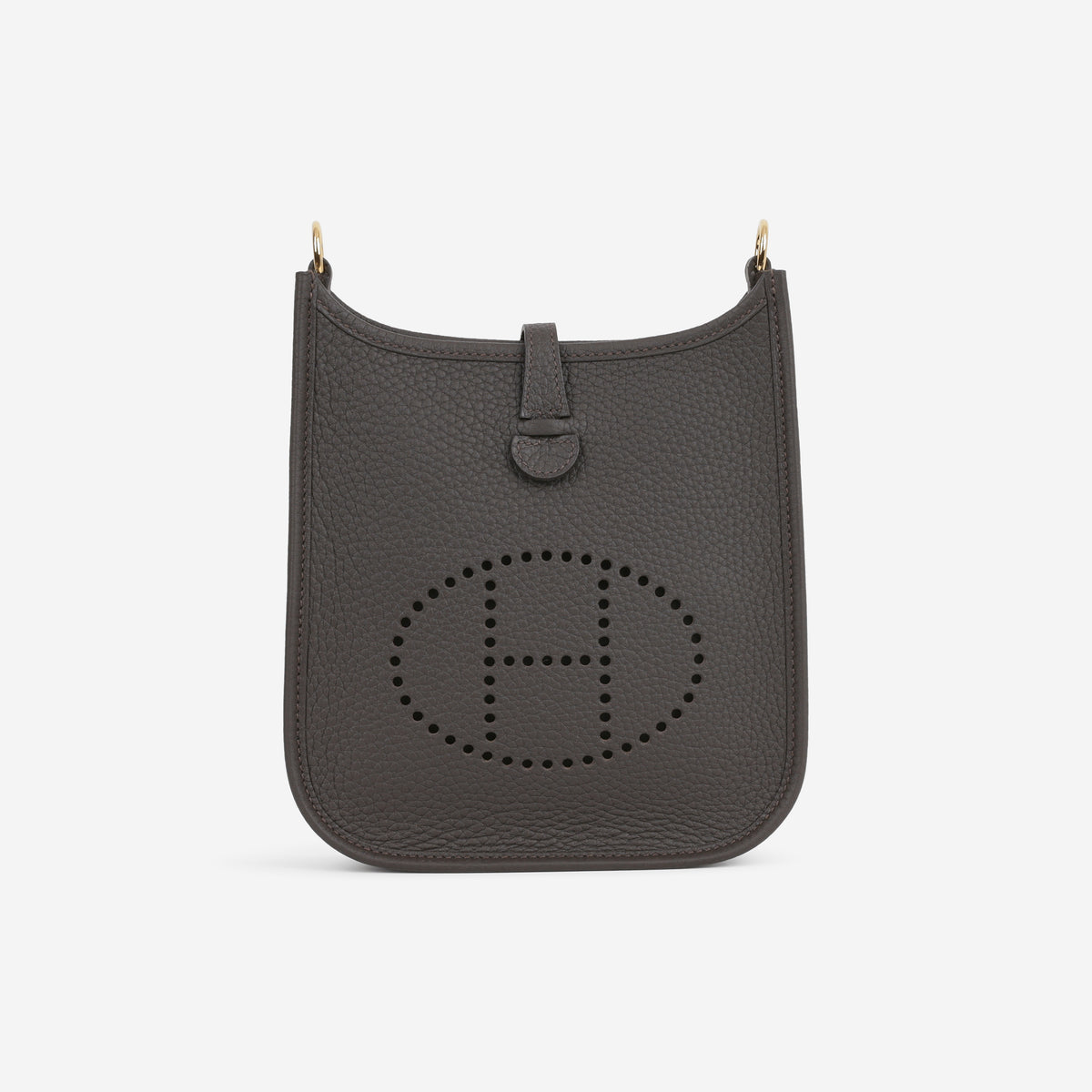 Hermès Mini Evelyne 16 - Bai Brun Clemence | Gold Hardware