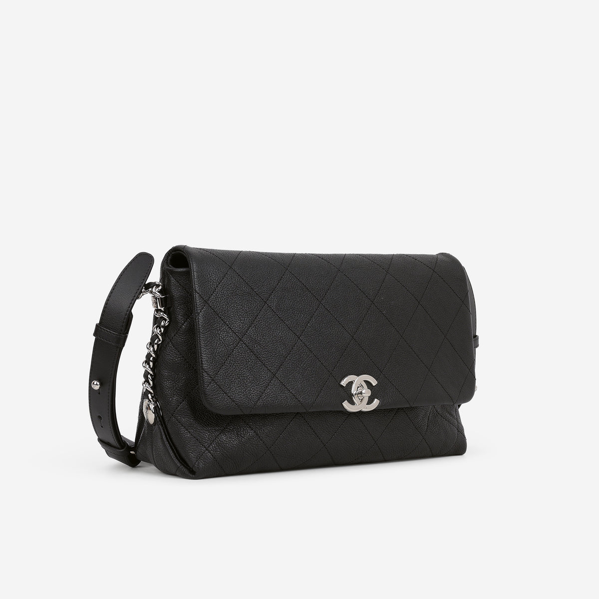 Chanel "Braided with Style" Flap Bag - Black Grained Calfskin | Silver Hardware