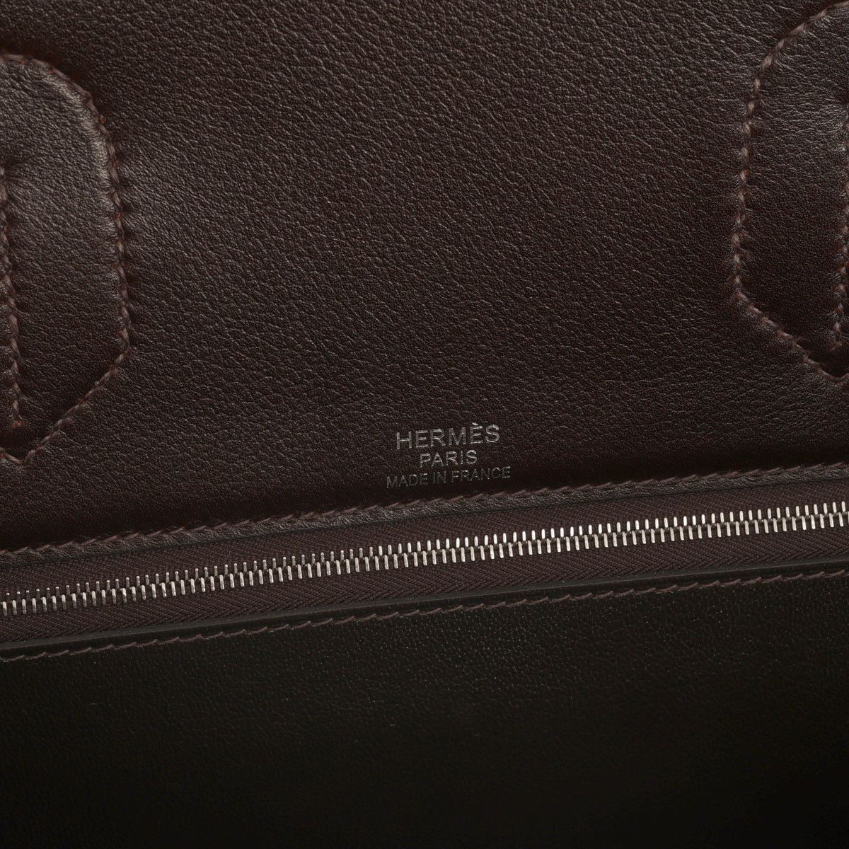 Hermès HAC 40 'Reier' - Ebene Evergrain | Palladium Hardware - Bagista