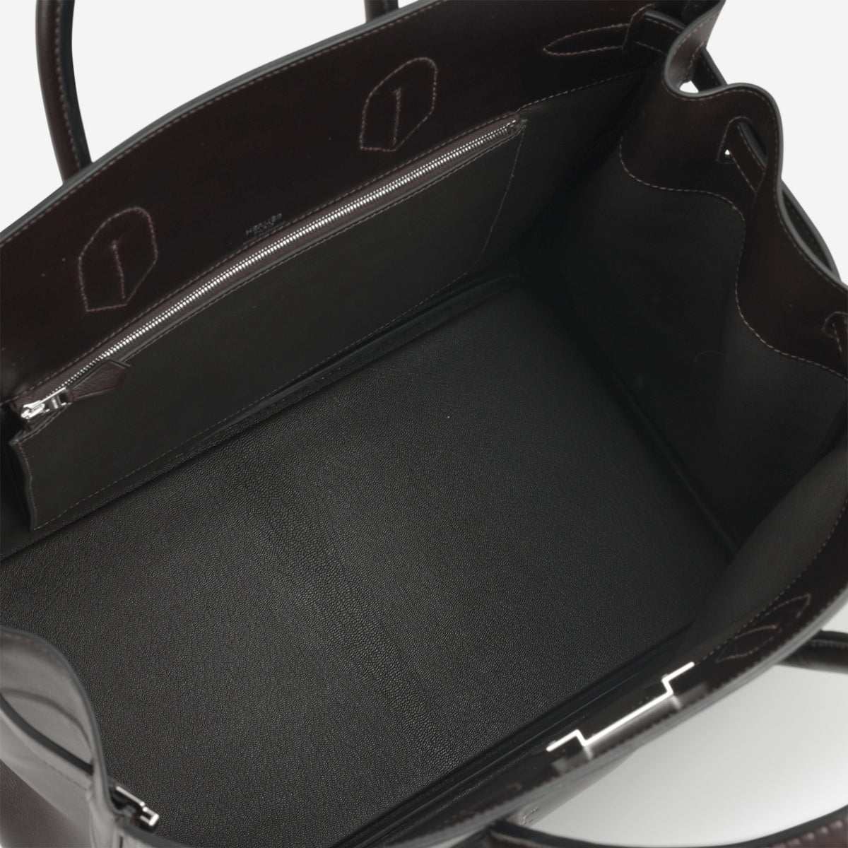 Hermès HAC 40 'Reier' - Ebene Evergrain | Palladium Hardware - Bagista