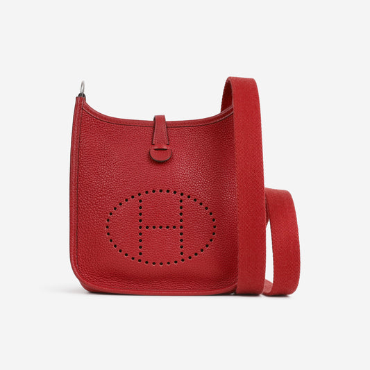Hermès Mini Evelyne 16 - Rouge Piment Maurice | Palladium Hardware - Bagista