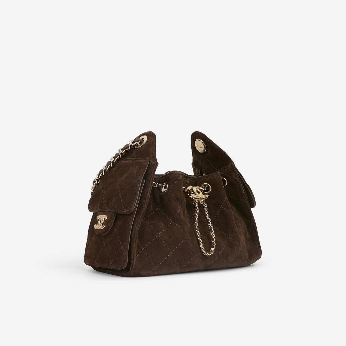 Chanel Mini 25 Hobo - Brown Suede | Polished Gold Hardware