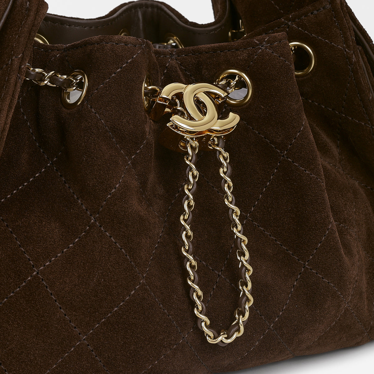 Chanel Mini 25 Hobo - Brown Suede | Polished Gold Hardware