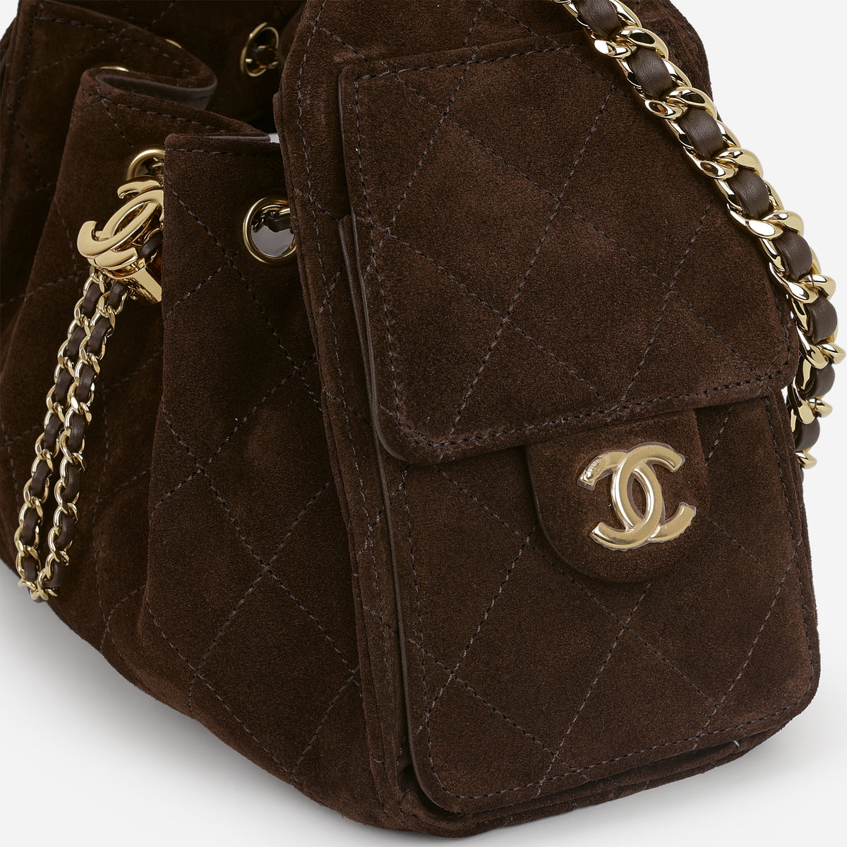Chanel Mini 25 Hobo - Brown Suede | Polished Gold Hardware