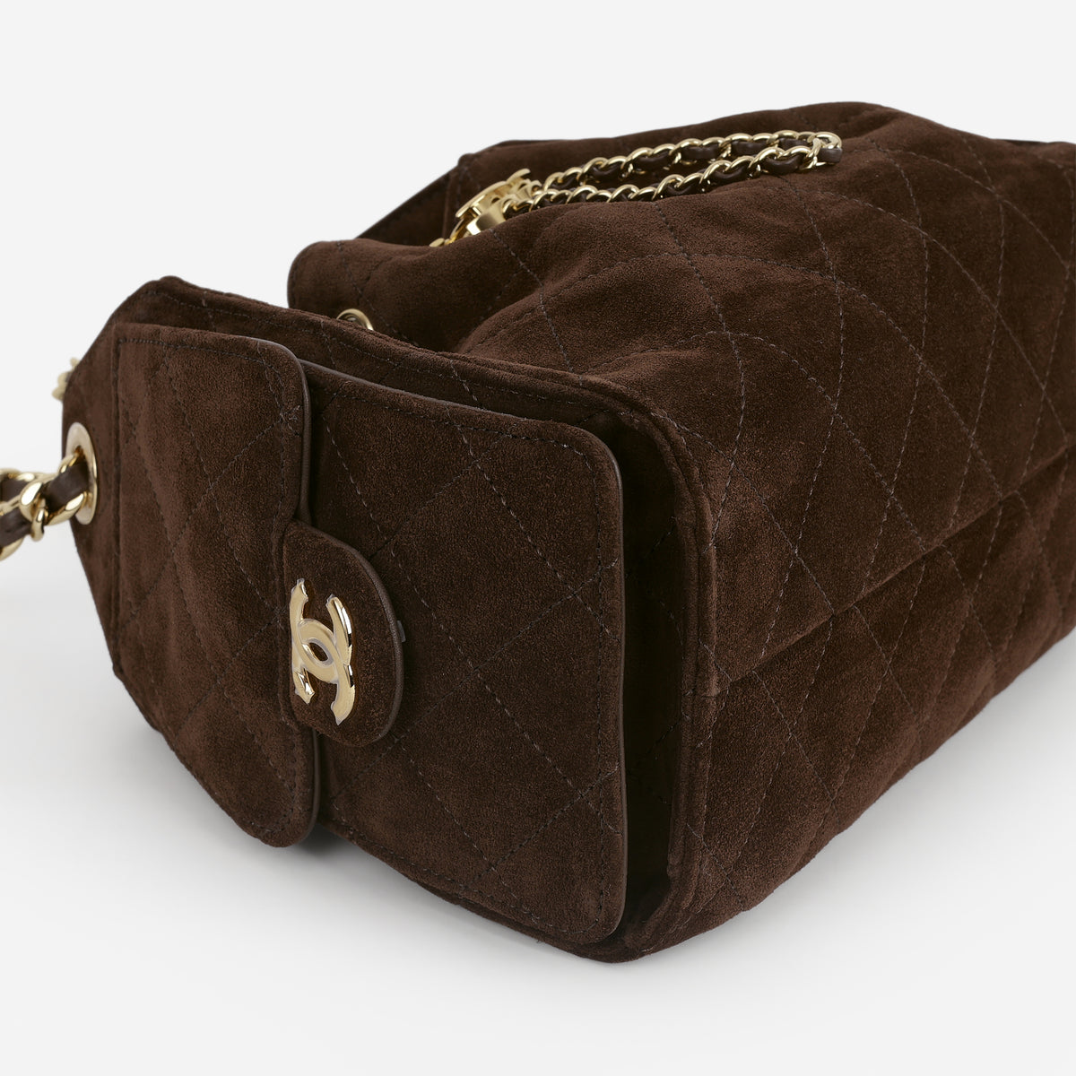Chanel Mini 25 Hobo - Brown Suede | Polished Gold Hardware