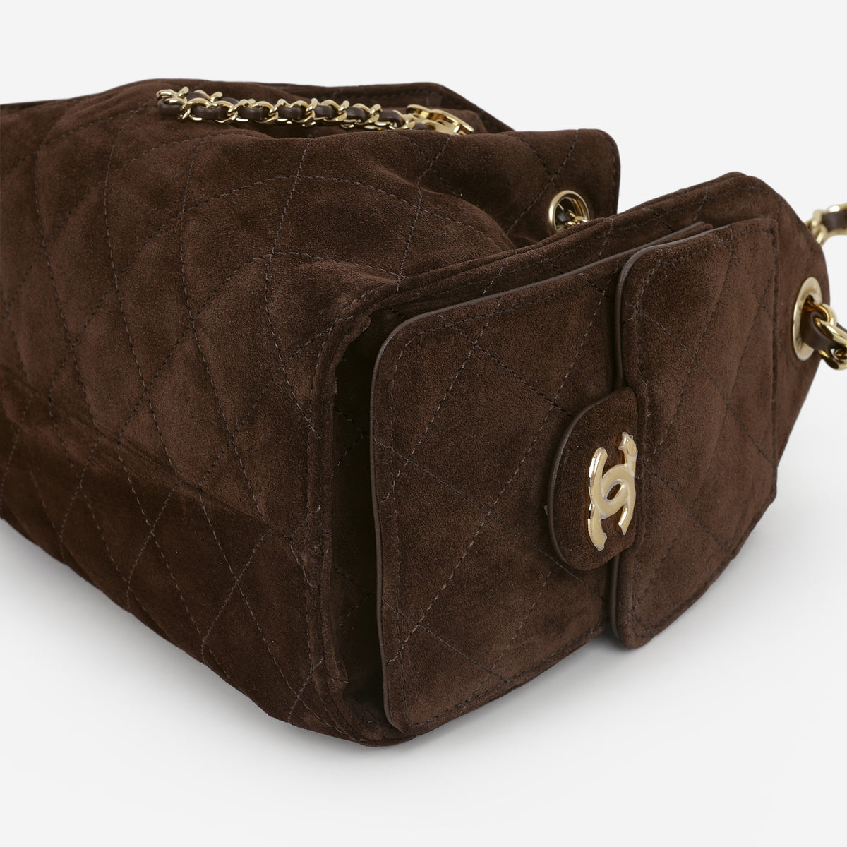 Chanel Mini 25 Hobo - Brown Suede | Polished Gold Hardware