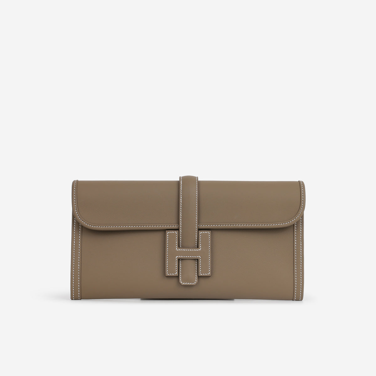 Hermès Jige 29 Clutch - Etoupe Swift