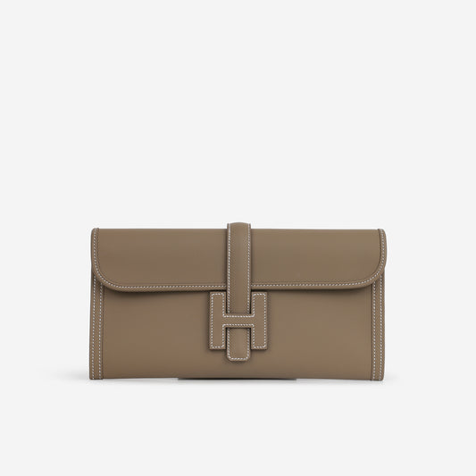 Hermès Jige 29 Clutch - Etoupe Swift