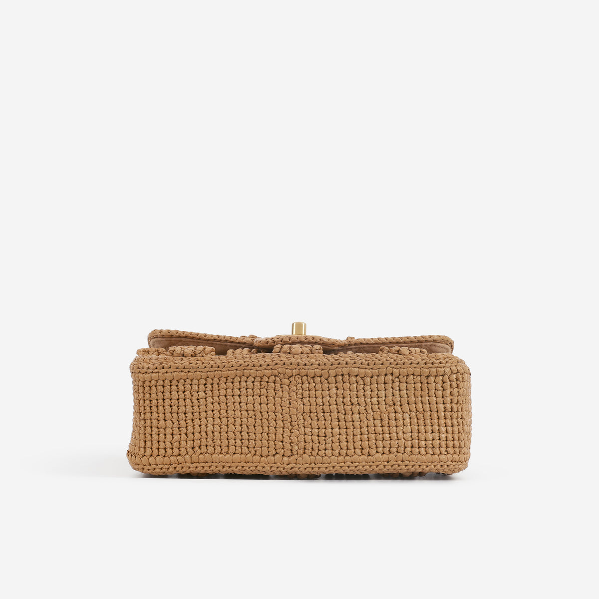 Chanel 24P Small Dolce Flap - Beige Braided Raffia | Aged Gold Hardware