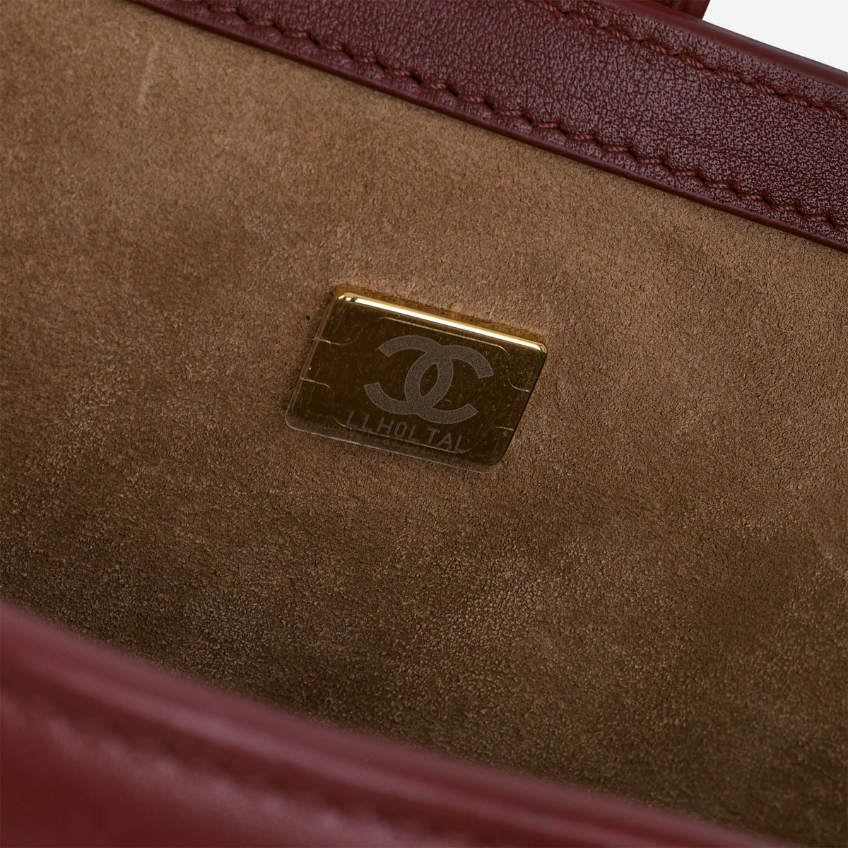 Chanel Small Tote - Dark Burgundy Smooth Calfskin | Aged Gold Hardware