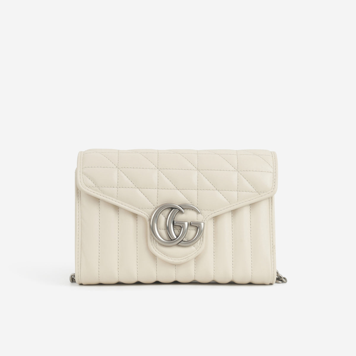 Gucci Aria GG Marmont - White Quilted Calfskin | Silver Hardware