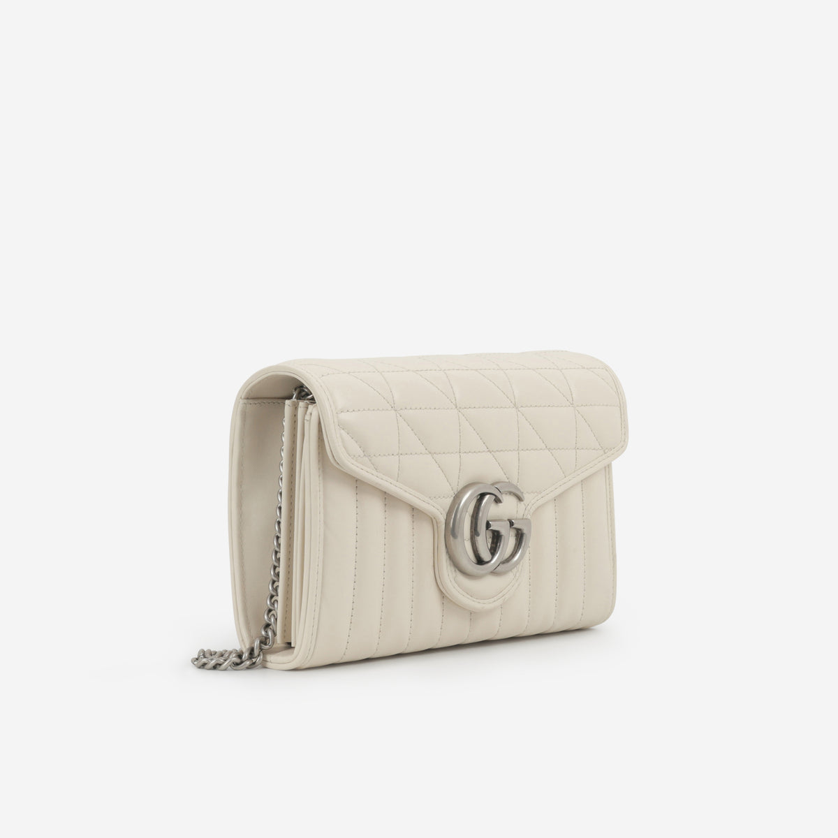 Gucci Aria GG Marmont - White Quilted Calfskin | Silver Hardware