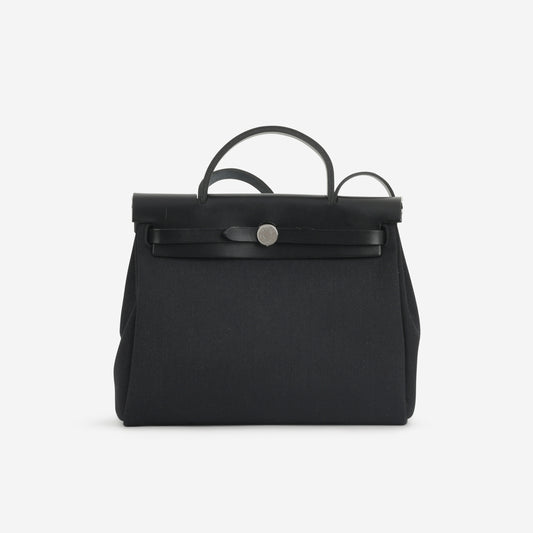 Hermés Herbag 31 - Noir Toile Militaire / Hunter | Palladium Hardware