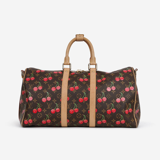 Louis Vuitton x Murakami TM Keepall Bandoulière 45 - Cerises Monogram | Gold Hardware