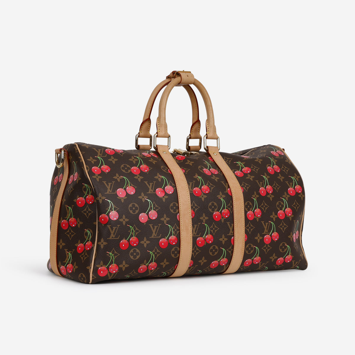 Louis Vuitton x Murakami TM Keepall Bandoulière 45 - Cerises Monogram | Gold Hardware