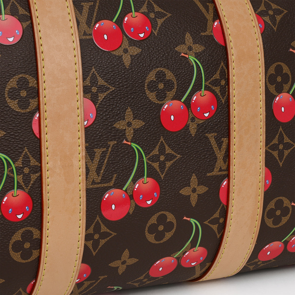 Louis Vuitton x Murakami TM Keepall Bandoulière 45 - Cerises Monogram | Gold Hardware