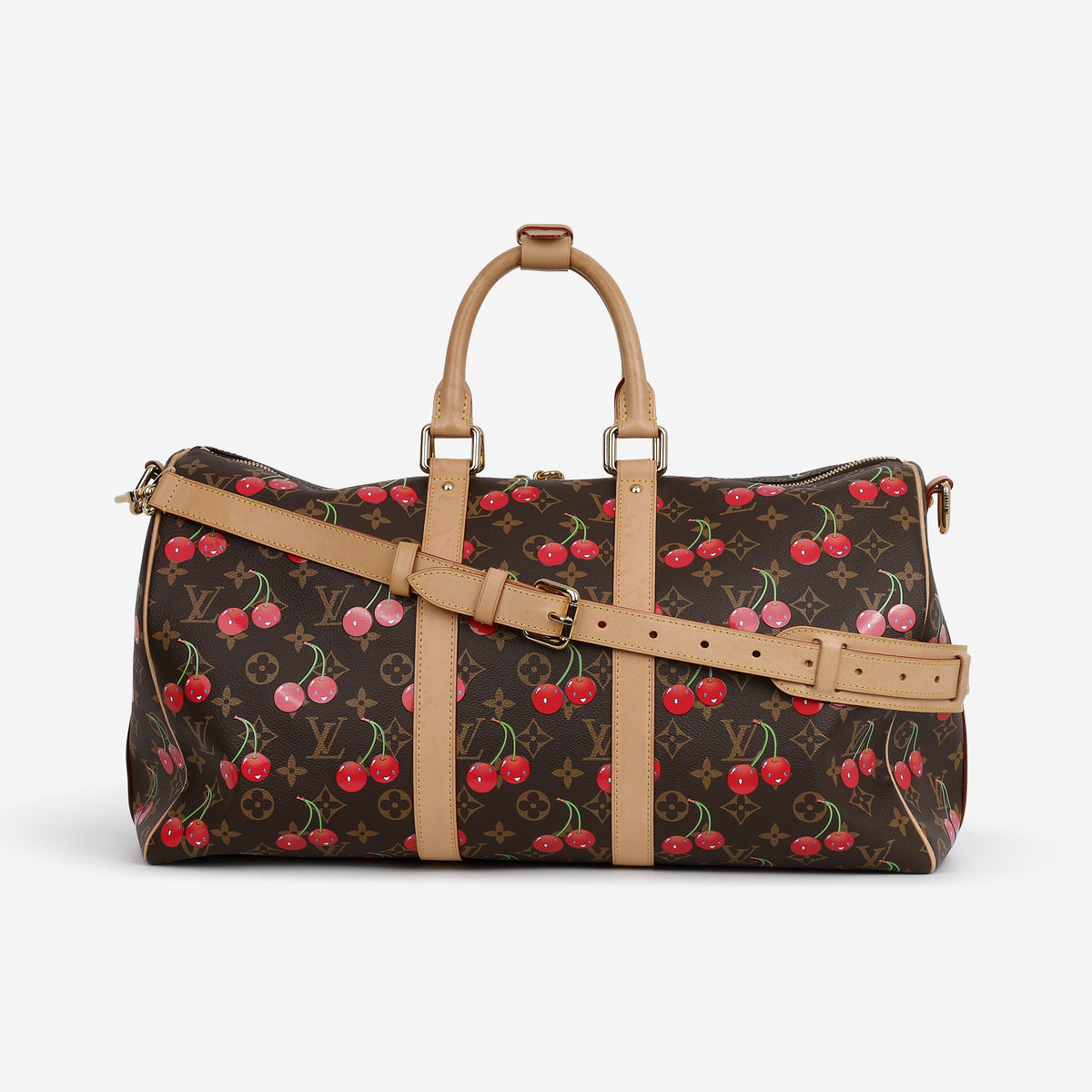 Louis Vuitton x Murakami TM Keepall Bandoulière 45 - Cerises Monogram | Gold Hardware