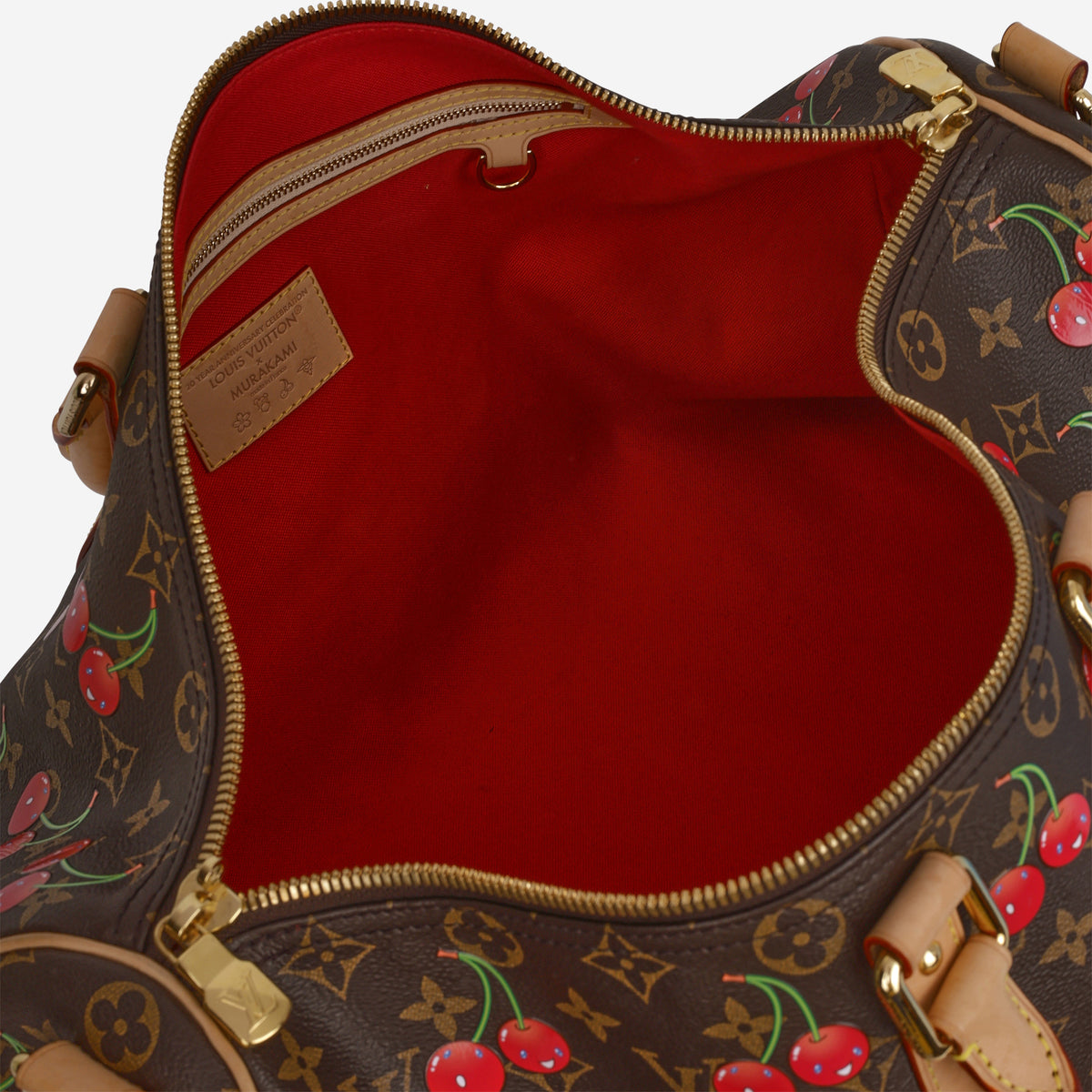 Louis Vuitton x Murakami TM Keepall Bandoulière 45 - Cerises Monogram | Gold Hardware