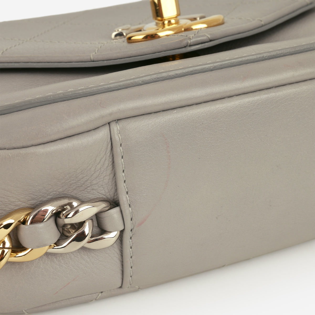 Chanel Small Precious Union Flap - Grey Calfskin | Mixed Hardware - Bagista