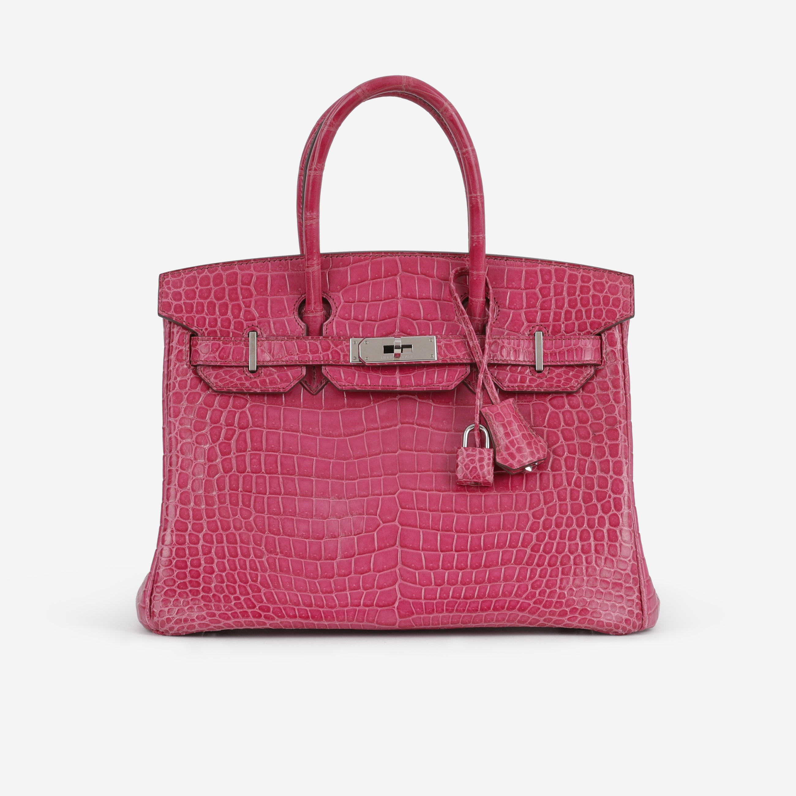 Hermès Birkin 30 Rose Scheherazade Crocodile Porosus Palladium Hardware ...