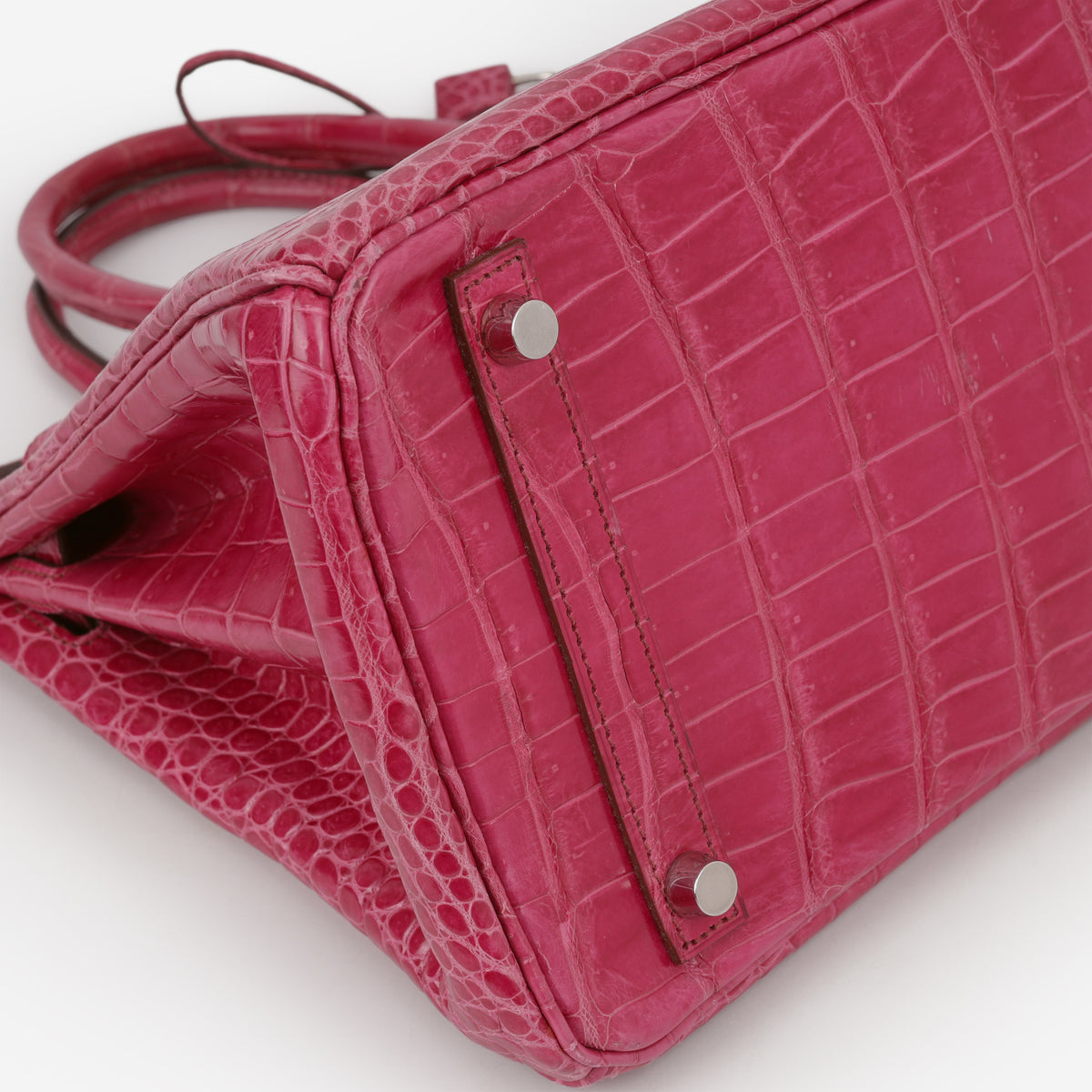 Hermès Birkin 30 - Rose Scheherazade Crocodile Porosus | Palladium Hardware