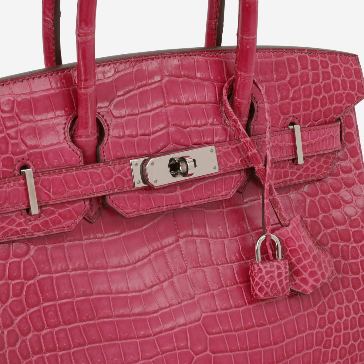 Hermès Birkin 30 - Rose Scheherazade Crocodile Porosus | Palladium Hardware